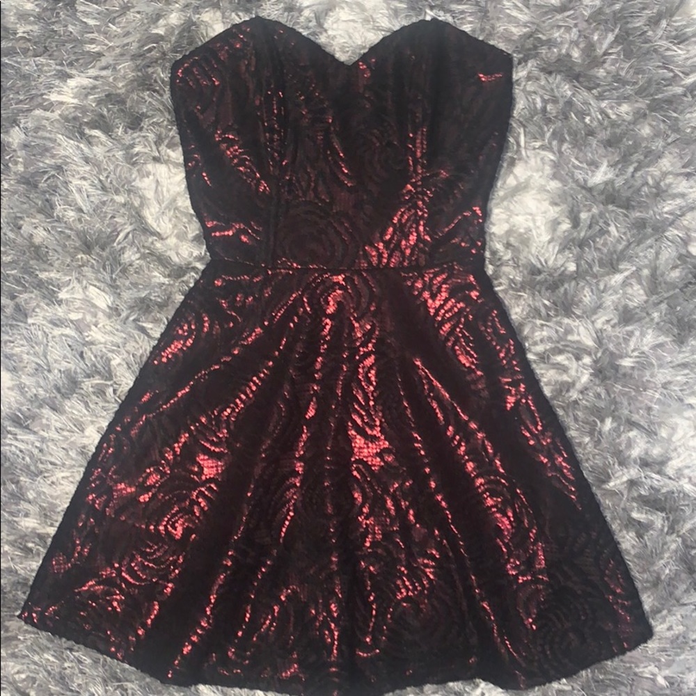 Red and Black Dress